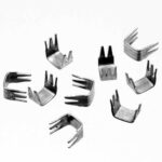 Zipper bottom stops RT0 u-shape with 5 prongs, nickel plated